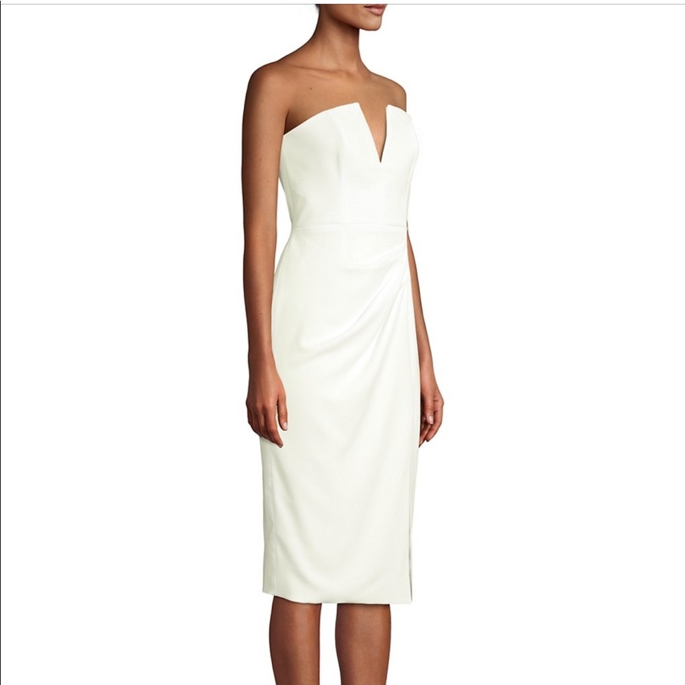 Jay Godfrey Kyle strapless in white